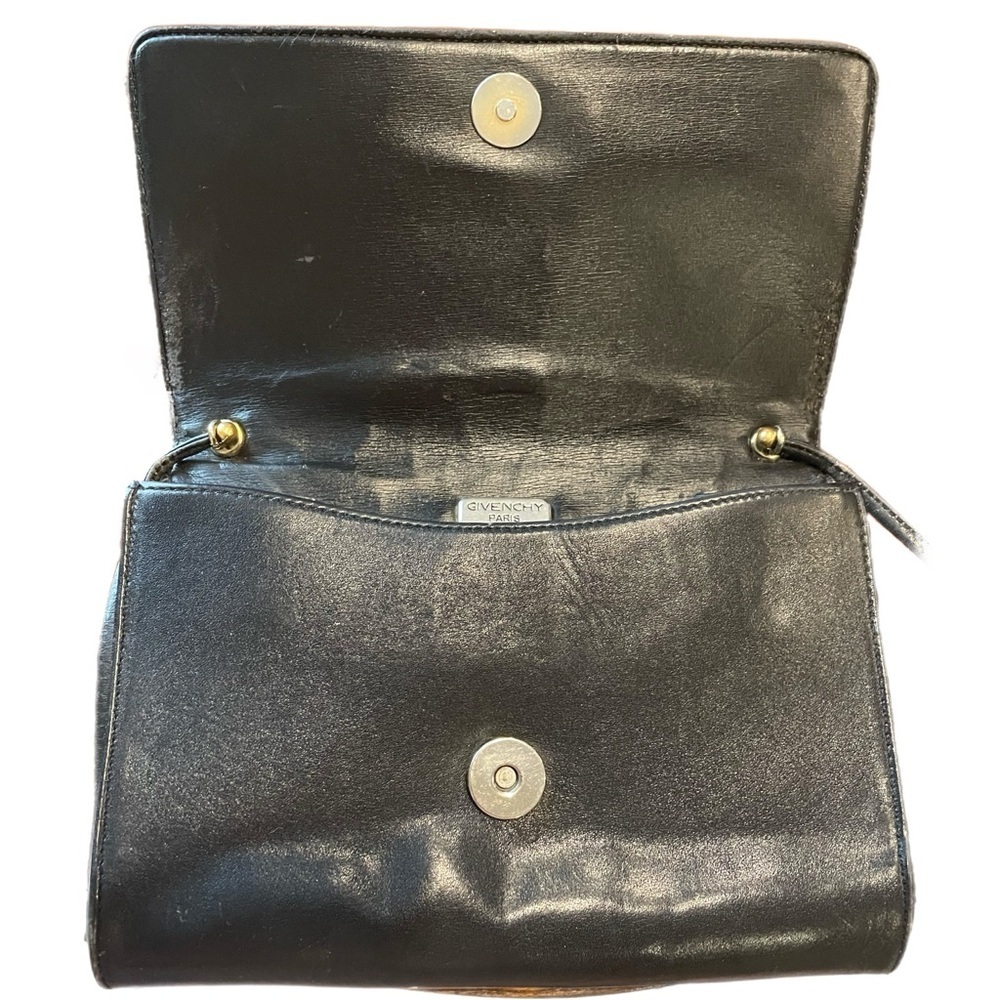 GIVENCHY Vintage Shoulder Bag Leather Black with gold hardware P4 - Picture 4 of 14